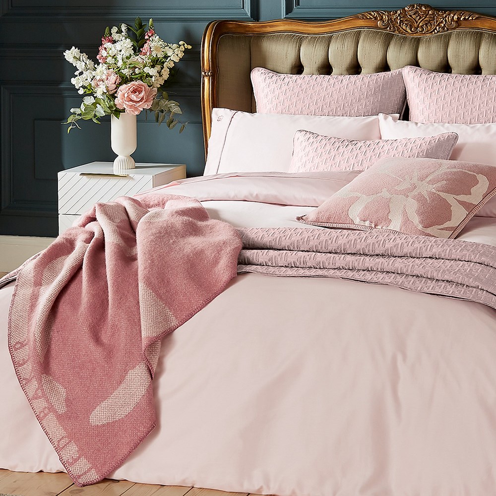 Plain Dye Cotton Bedding by Ted Baker in Pink